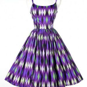 Purple harlequin dress